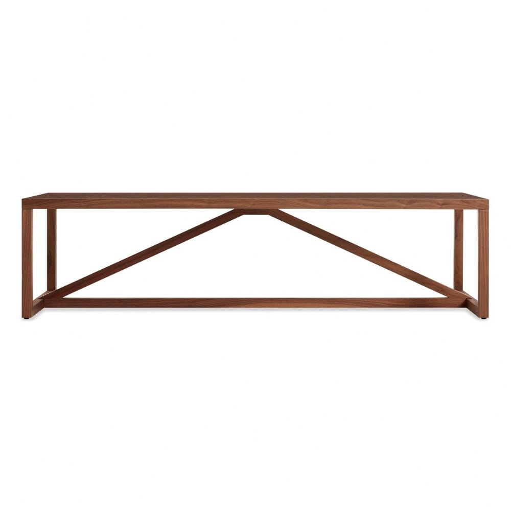 Strut Rectangle Wood Coffee Table Coffee Tables BluDot Walnut 