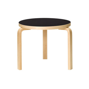 Table 90D Dining Tables Artek Top Black Linoleum | Legs and Edge Band Natural Lacquered + $80.00 