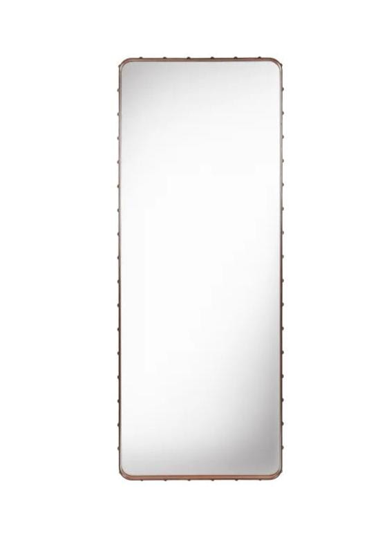 Adnet Rectangulaire Mirror mirror Gubi Large Tan Leather 