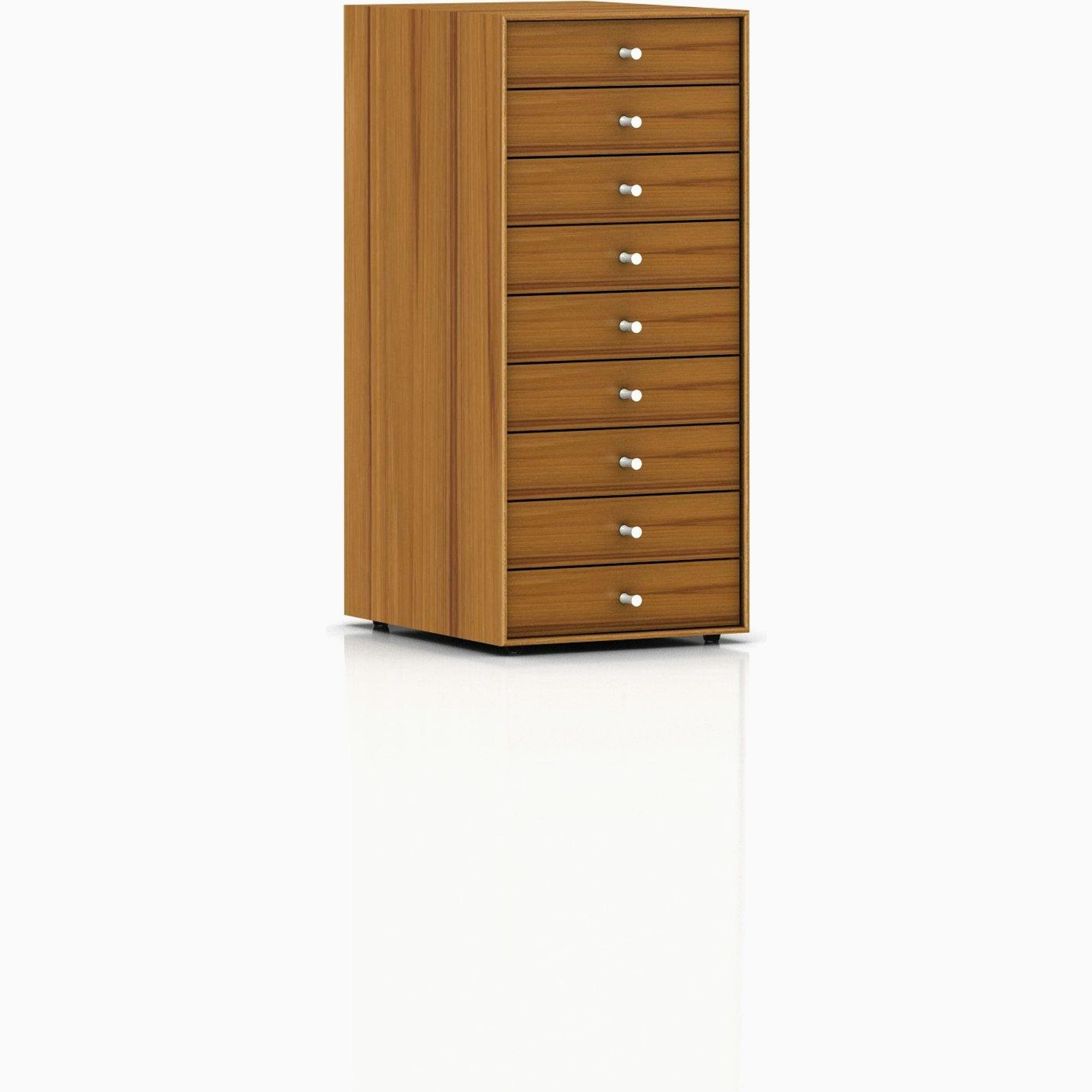 Nelson Miniature Chest 9 Drawer Without Pedestal storage herman miller Teak +$750.00 Studio White Pulls 