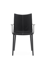 H.H.H. Chair Upholstered Armchair Kartell Eco-friendly texture - black / black 