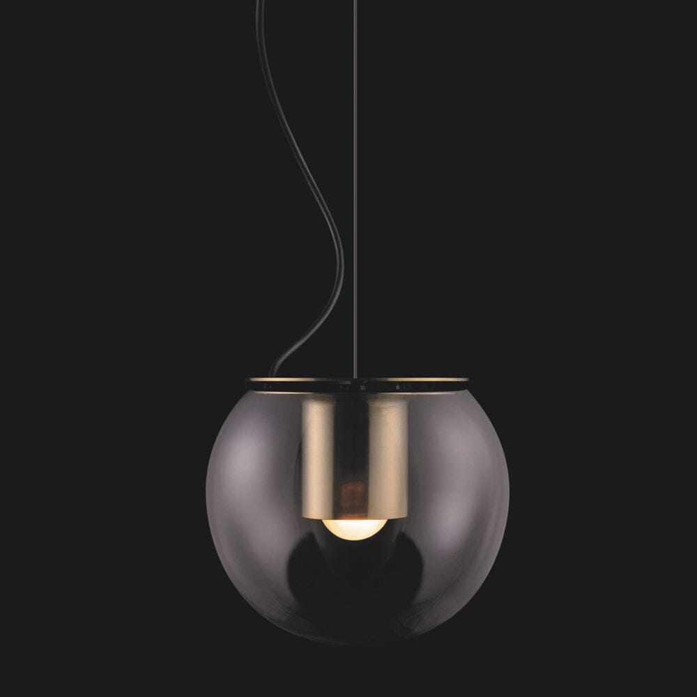 The Globe Pendant Light Pendant Lights Oluce Small Satin Gold with Bronze 