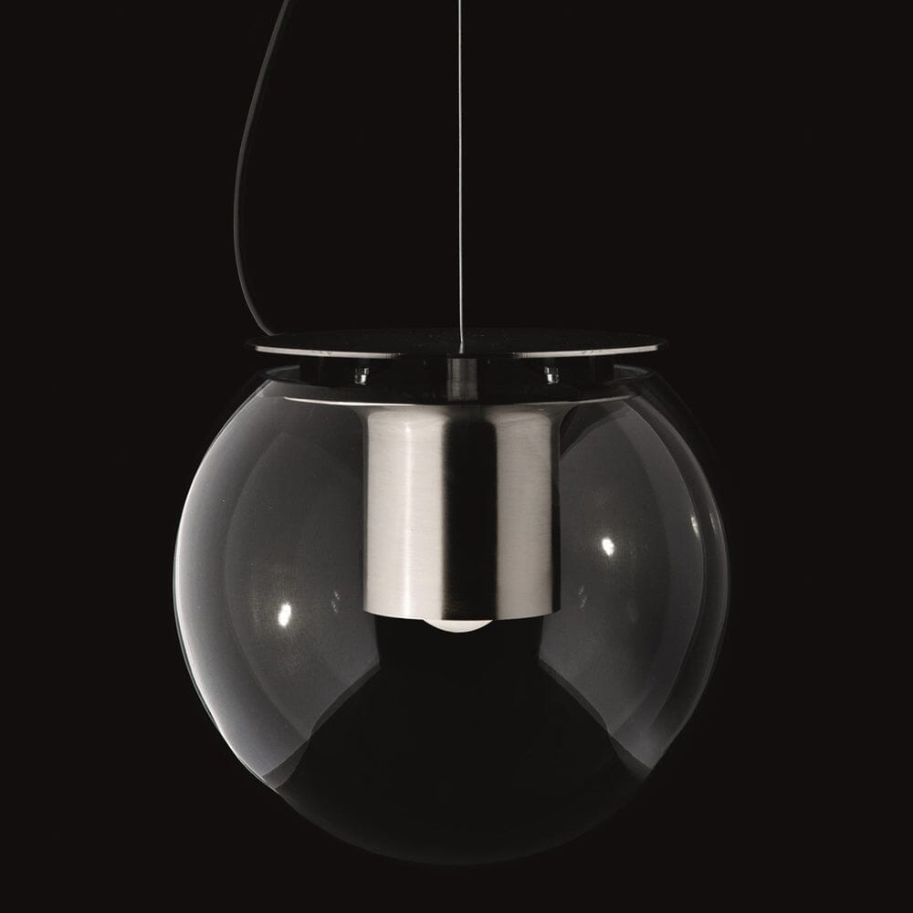 The Globe Pendant Light Pendant Lights Oluce Large Satin Nickel 