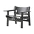 The Spanish Chair lounge chair Fredericia Black Lacquered Oak Black Leather 50501 