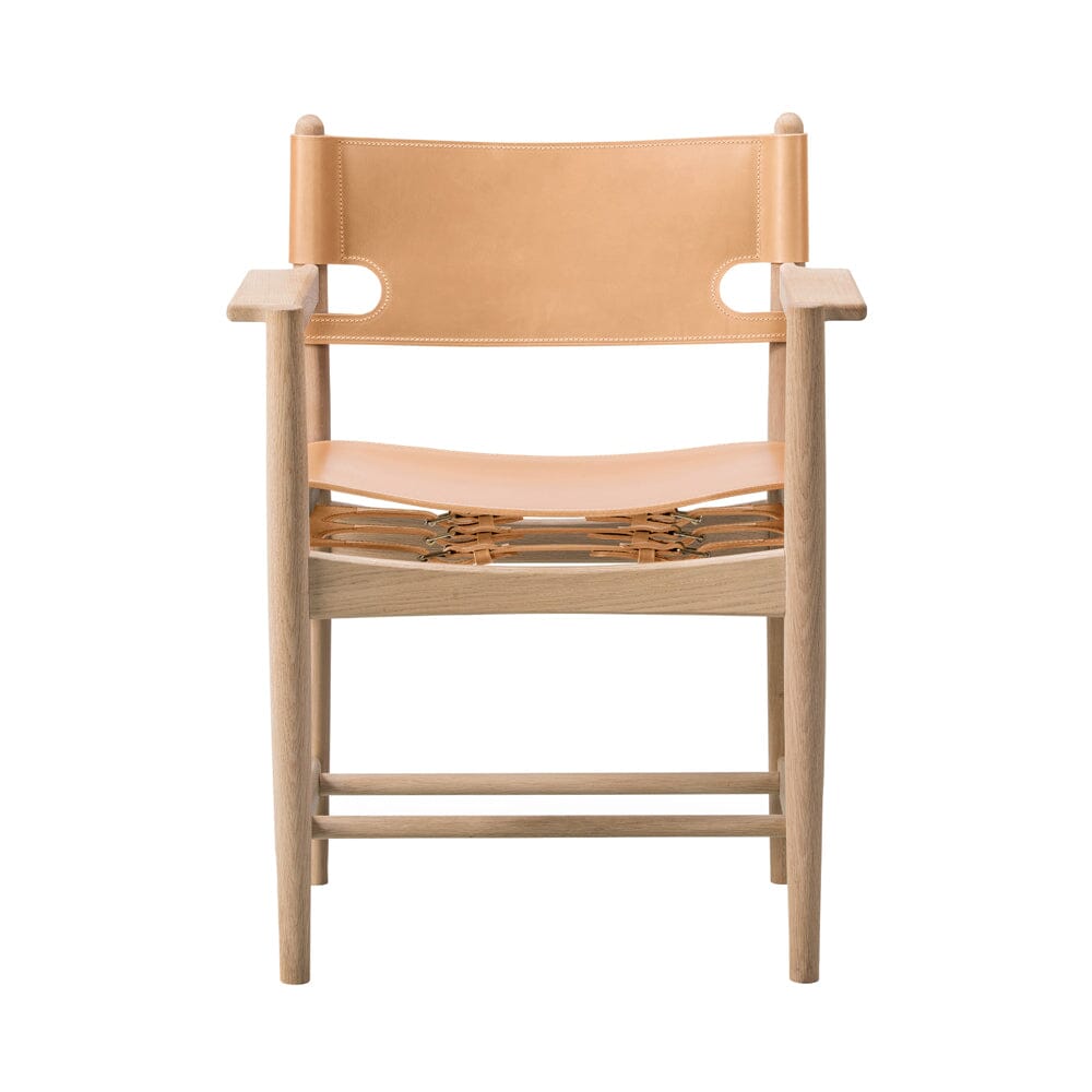 The Spanish Dining Chair With Arms Dining Chair Fredericia Soap Treated Oak Natural Leather 50500 +$295.00 