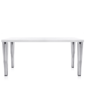 TopTop Dining Table Glass Top Dining Tables Kartell 63" White 