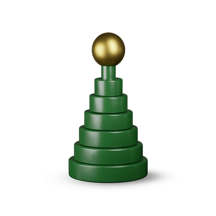 Kay Bojesen Christmas Tree, Green (7.7 in)