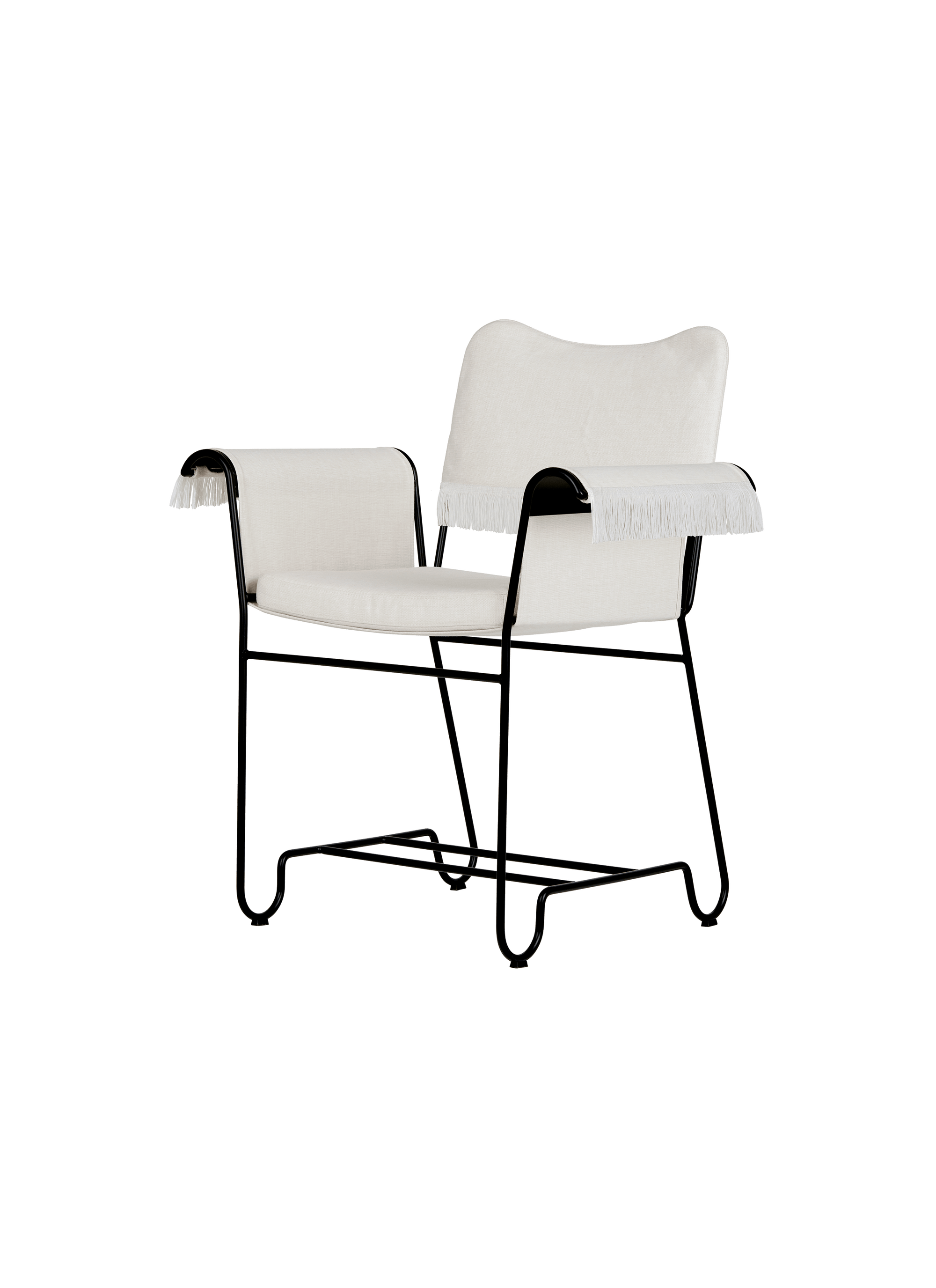 Tropique Outdoor Dining Chair Dining chairs Gubi With Fringes Classic Black Limonta (CAL 117 compliant) (06))