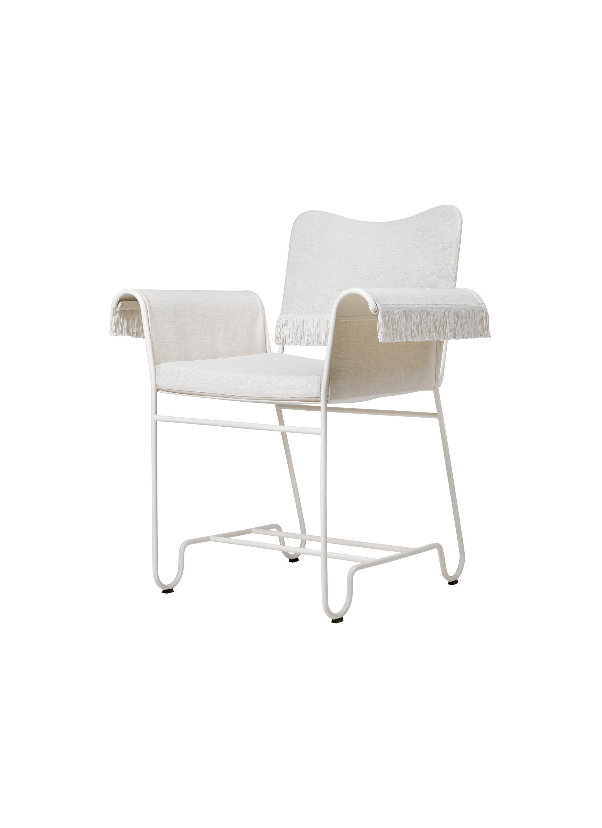 Tropique Outdoor Dining Chair Dining chairs Gubi With Fringes Classic White Semi Matt Limonta (CAL 117 compliant) (06))