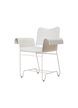 Tropique Outdoor Dining Chair Dining chairs Gubi With Fringes Classic White Semi Matt Limonta (CAL 117 compliant) (06))