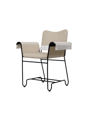 Tropique Outdoor Dining Chair Dining chairs Gubi With Fringes Classic Black Limonta (CAL 117 compliant) (12))