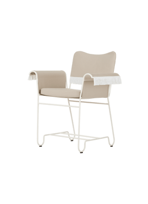 Tropique Outdoor Dining Chair Dining chairs Gubi With Fringes Classic White Semi Matt Limonta (CAL 117 compliant) (12))