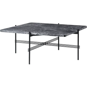 TS Coffee Table - Square Coffee table Gubi Grey Emperador Marble Black Medium: 80 x 80 cm