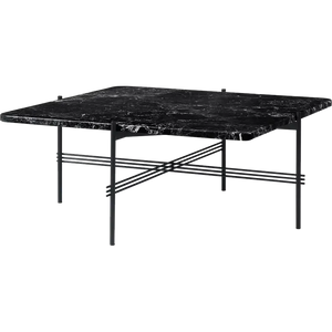 TS Coffee Table - Square Coffee table Gubi Black Marquina Marble Black Medium: 80 x 80 cm