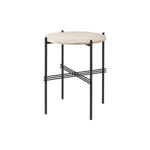 TS Outdoor Side Table side/end table Gubi Black Neutral White Travertine Outdoor Large