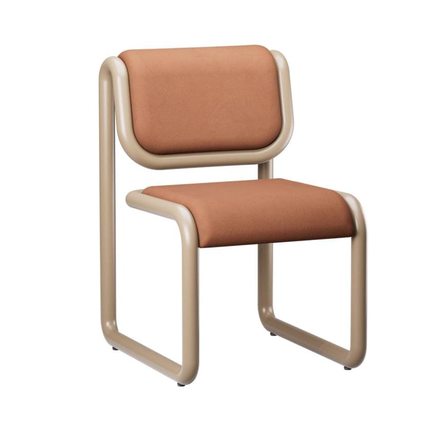 Tube Dining Chair Dining chairs Bend Goods Tan frame with tan leather 