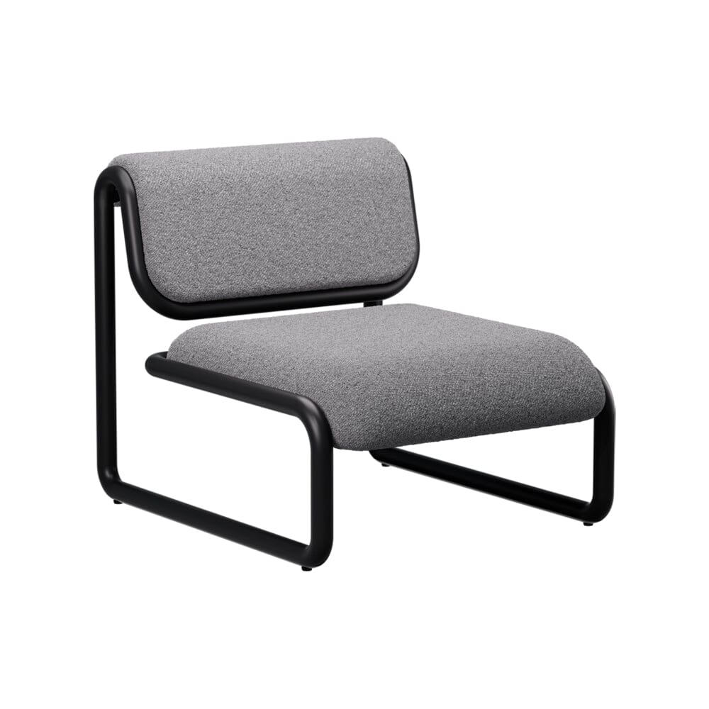 Tube Lounge Chair lounge chairs Bend Goods Black frame with grey boucle 