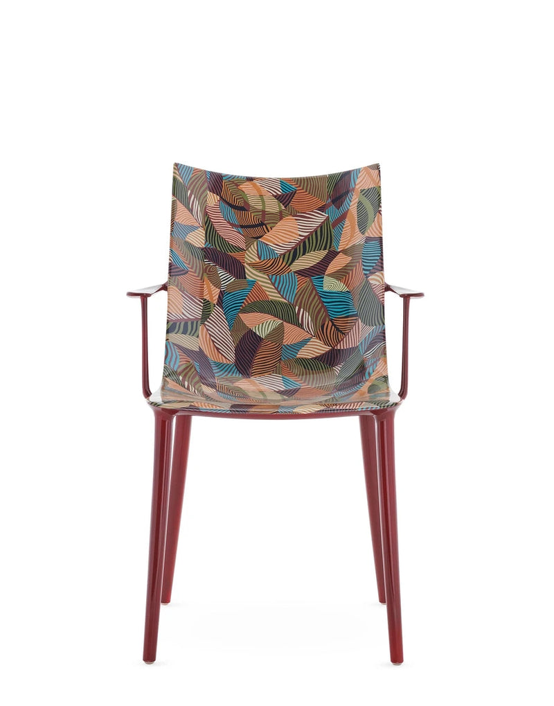 H.H.H. Dining Armchair Armchair Kartell Tumbling wilde - burgundy / lacquer 