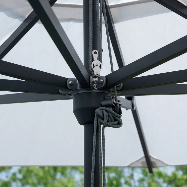 Octagon Loll Umbrella + Base