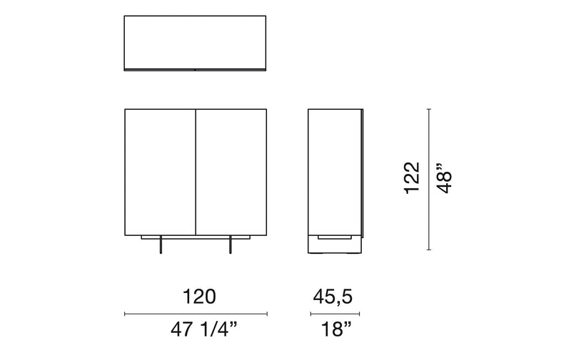 Uni Cabinet With 2 Doors Cabinets Cappellini 