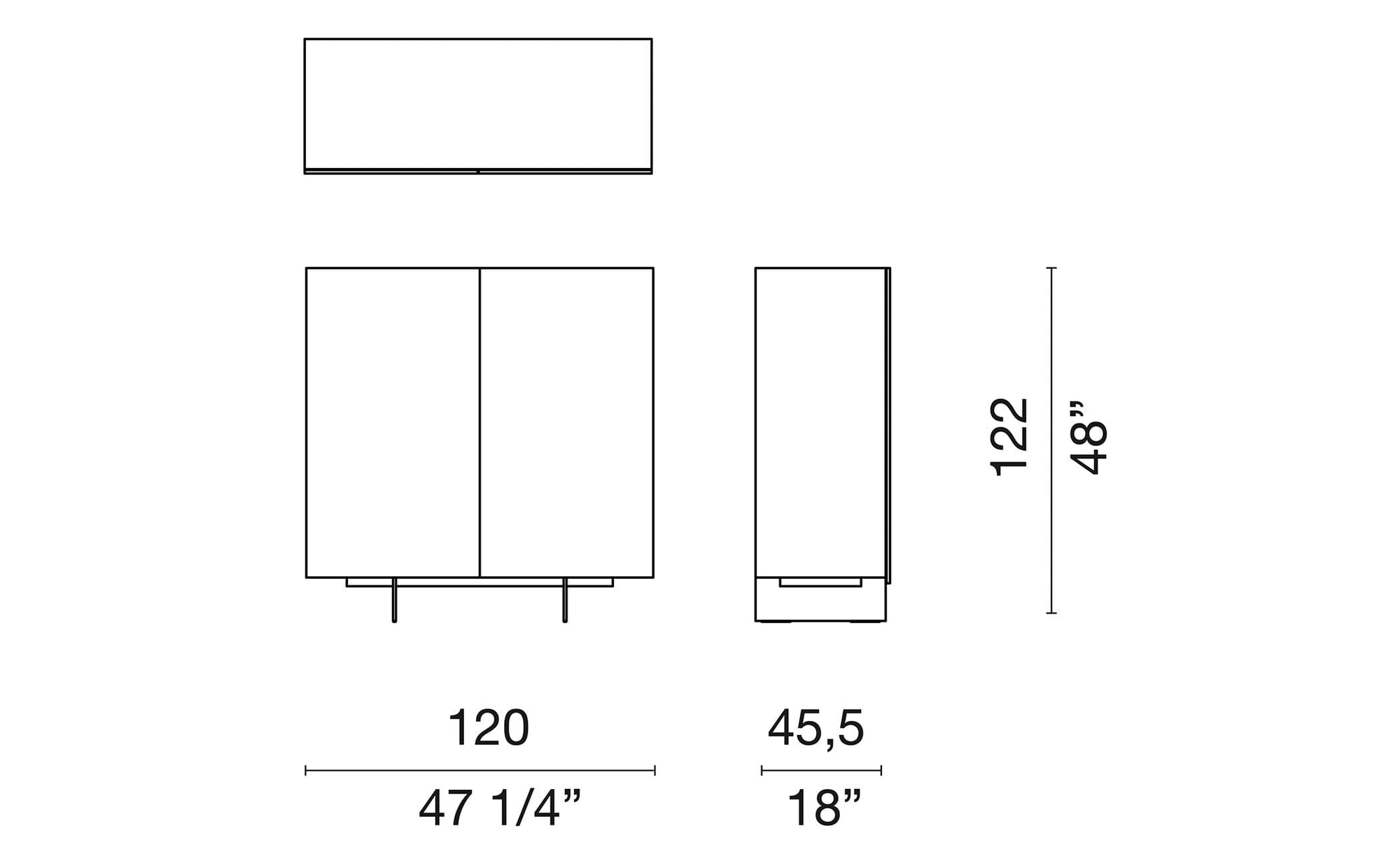 Uni Cabinet With 2 Doors Cabinets Cappellini 