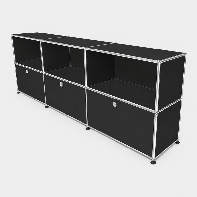 USM Haller Credenza - 6 compartments 1.3 storage USM Anthracite Gray 