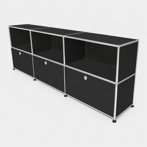 USM Haller Credenza - 6 compartments 1.3 storage USM Anthracite Gray 
