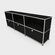 USM Haller Credenza - 6 compartments 1.3 storage USM Graphite Black 