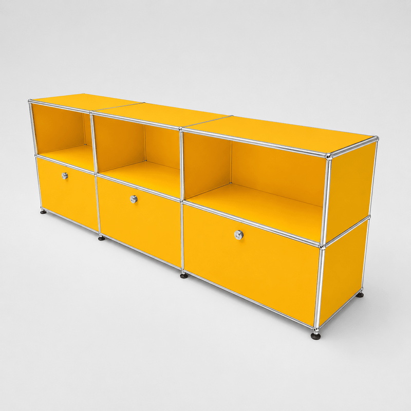 USM Haller Credenza - 6 compartments 1.3 storage USM Golden Yellow 