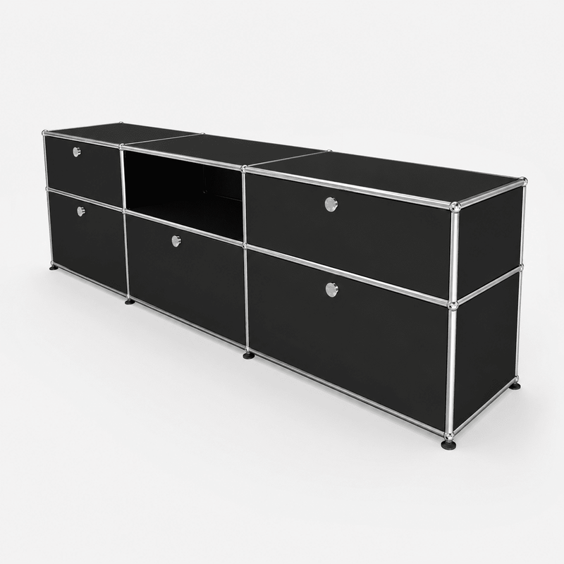 USM Haller Credenza - 6 compartments 1.4 storage USM Anthracite Gray 