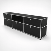 USM Haller Credenza - 6 compartments 1.4 storage USM Graphite Black 