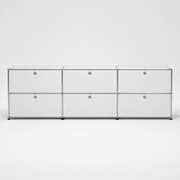 USM Haller Credenza - 6 compartments 1.5 storage USM Pure White 