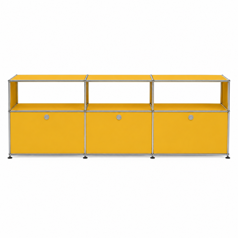 USM Haller TV Media - 6 compartments - 3 tall open -3 closed - 1.8