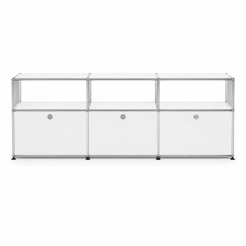 USM Haller TV Media - 6 compartments - 3 tall open -3 closed - 1.8