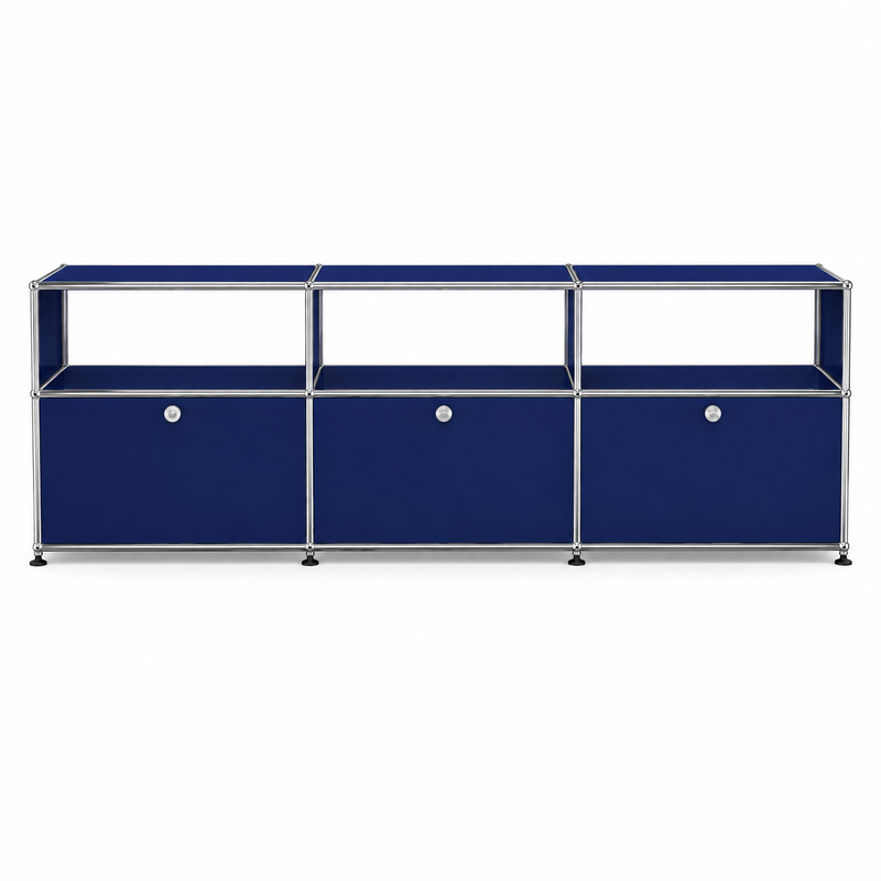 USM Haller TV Media - 6 compartments - 3 tall open -3 closed - 1.8