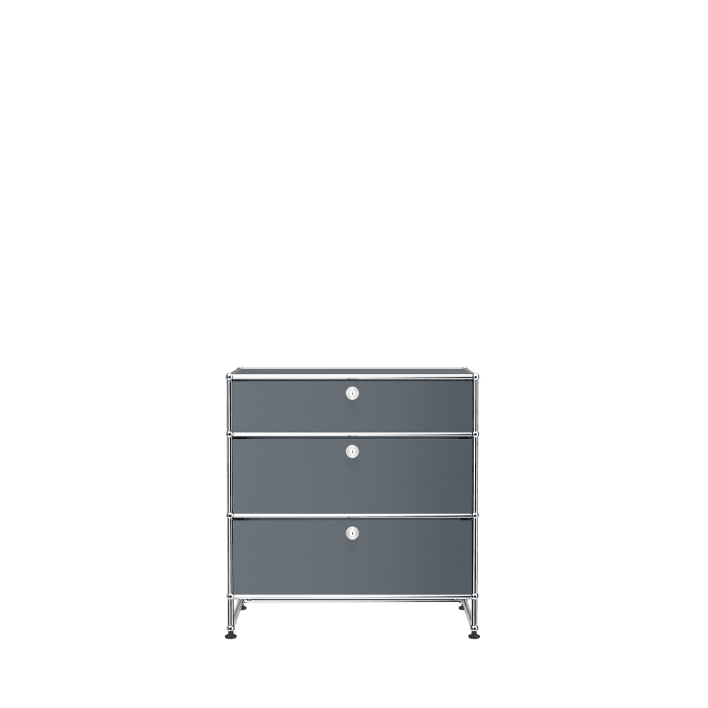 USM Haller 3 Drawer Storage Y storage USM Mid-gray 