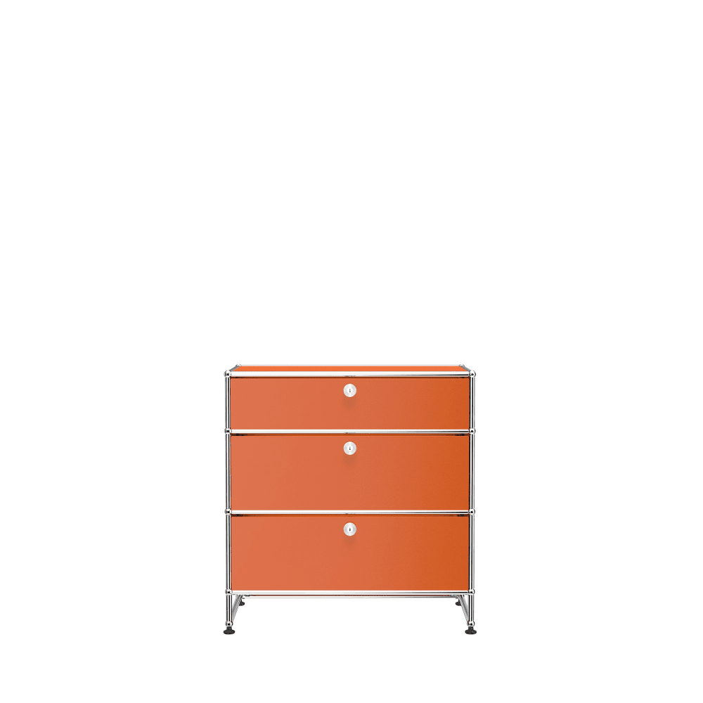 USM Haller 3 Drawer Storage Y storage USM Pure Orange 