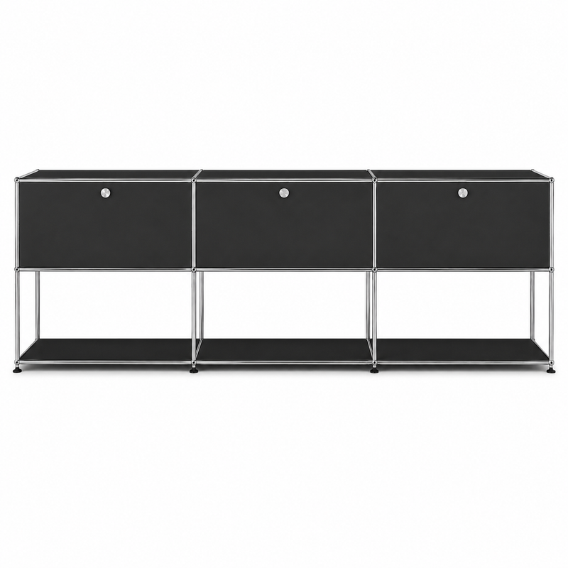 USM Haller Credenza - 6 compartments - 3 open -3 closed - 1.6
