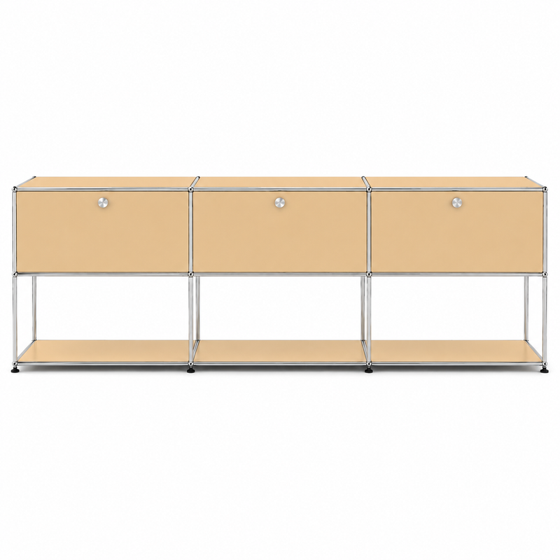 USM Haller Credenza - 6 compartments - 3 open -3 closed - 1.6