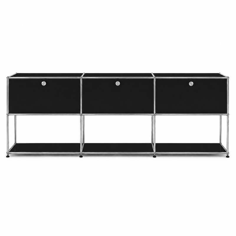 USM Haller Credenza - 6 compartments - 3 open -3 closed - 1.6