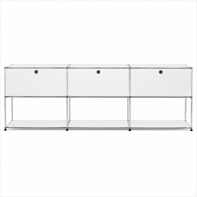 USM Haller Credenza - 6 compartments - 3 open -3 closed - 1.6