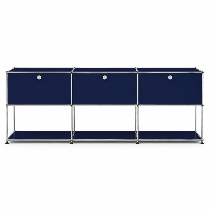 USM Haller Credenza - 6 compartments - 3 open -3 closed - 1.6