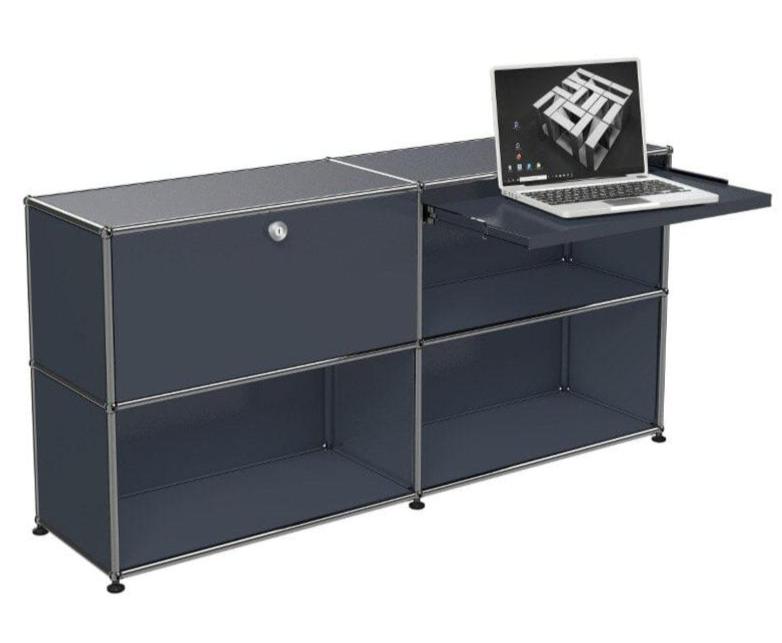 USM Haller Custom Desk Unit DU2 Desk&#39;s USM Anthracite 