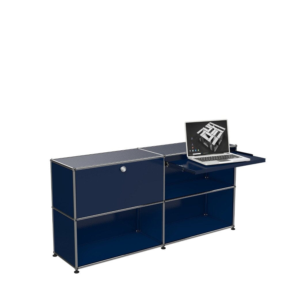 USM Haller Custom Desk Unit DU2 Desk&#39;s USM Steel Blue 
