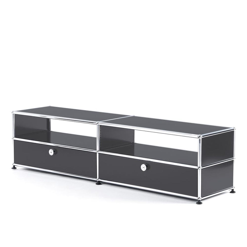 USM Haller TV Media with Extension Drawers storage USM Anthracite Gray 