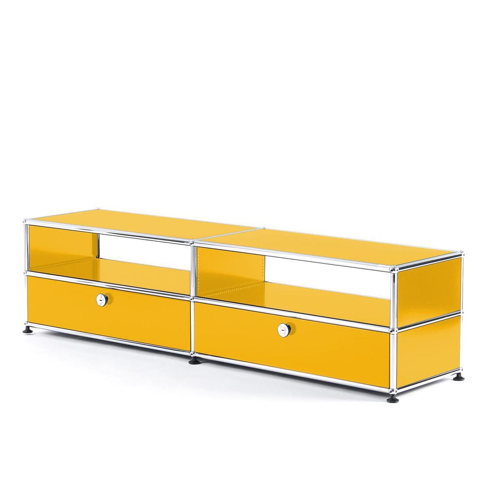 USM Haller TV Media with Extension Drawers storage USM Golden Yellow 