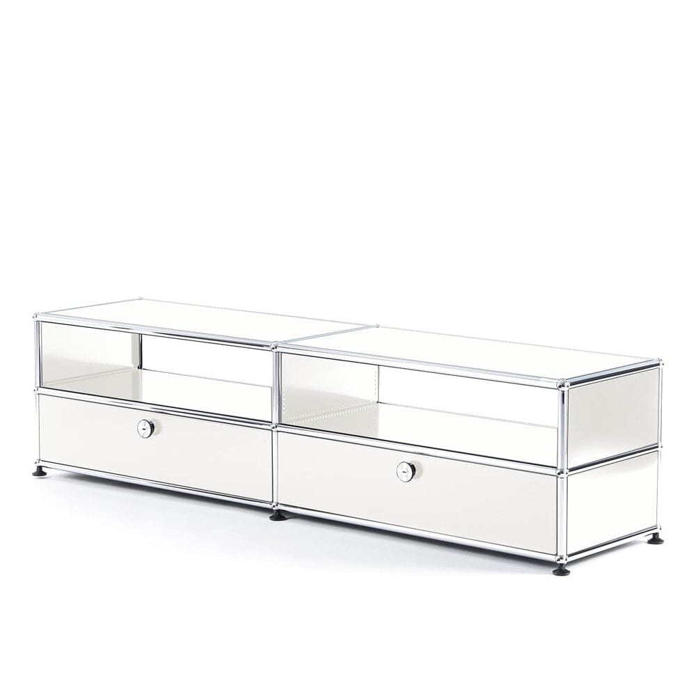 USM Haller TV Media with Extension Drawers storage USM Pure White 