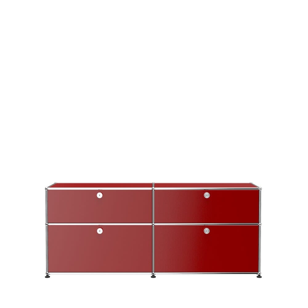 USM Haller Mid-Credenza D storage USM Ruby Red 