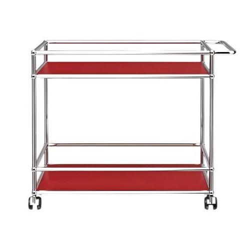 USM Haller Serving Cart L18 Carts / Trolleys USM Ruby Red 