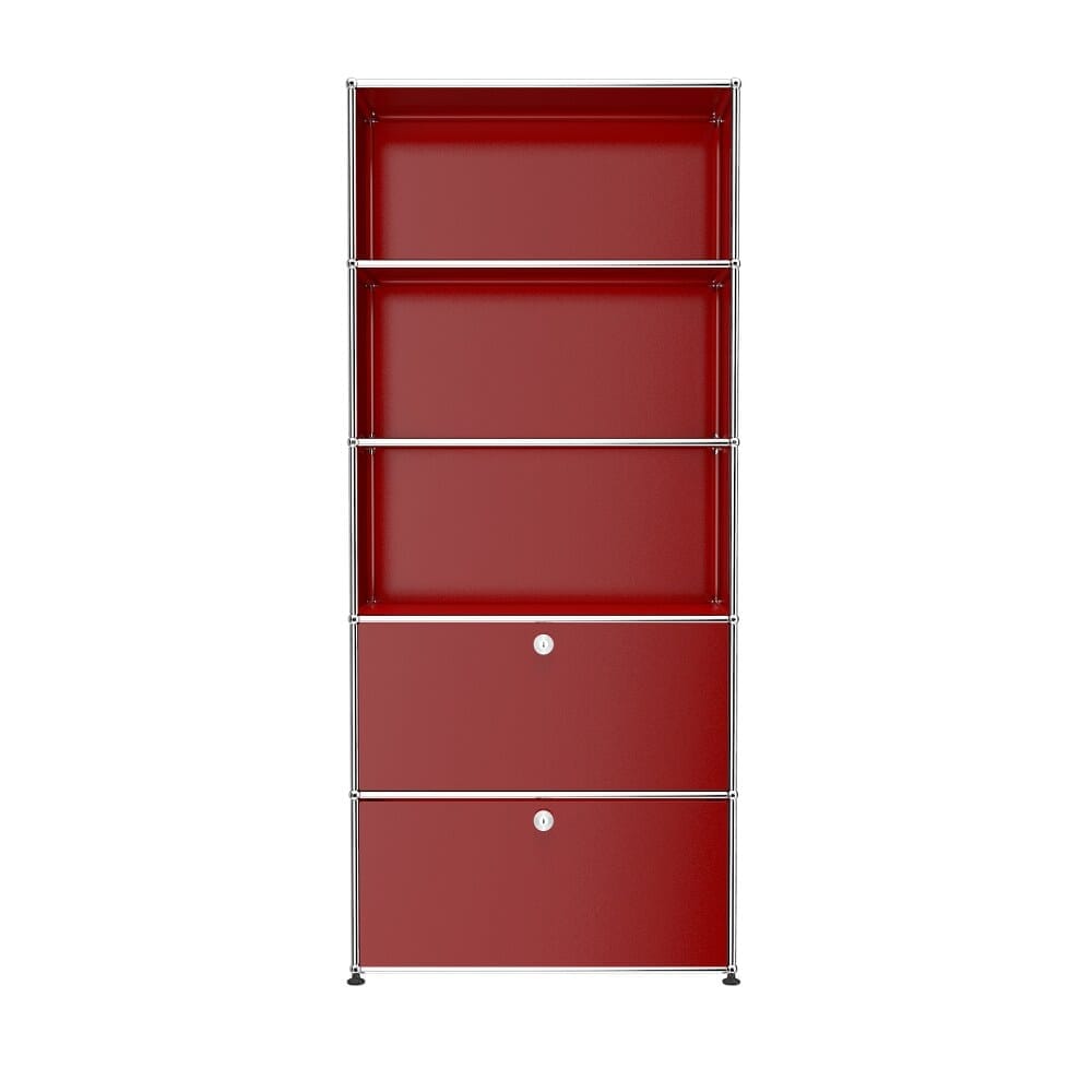 USM Haller shelving R1 office USM Ruby Red 
